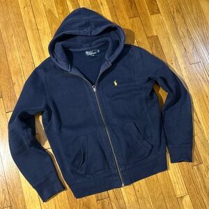 Vintage Polo by Ralph Lauren Distressed Dark Blue Hoodie